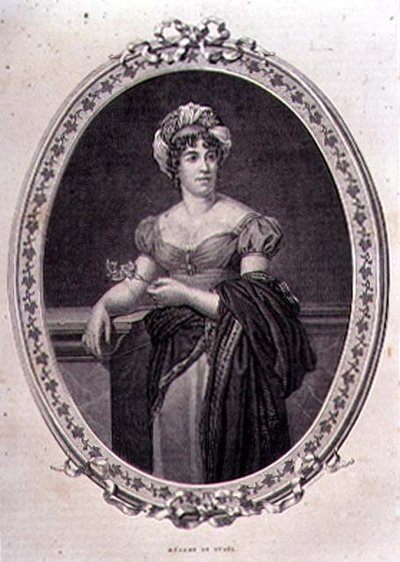 Porträt von Madame de Stael (1766-1817) graviert von John Quartley (Stich) von Francois Pascal Simon (after) Gerard