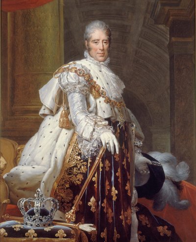 Porträt von Karl X. im heiligen Kostüm, ca. 1825 von Francois Pascal Simon (studio of) Gerard