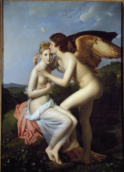 Psyche und Amor, auch genannt Psyche erhält Amors ersten Kuss von Baron François Pascal Simon Gérard