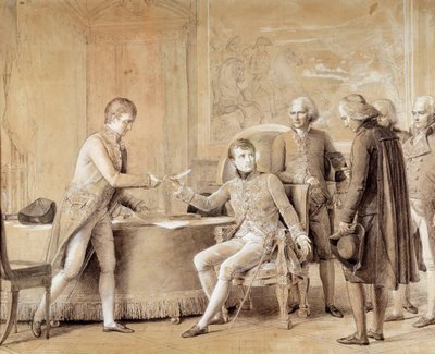 Unterzeichnung des Konkordats zwischen Frankreich und dem Heiligen Stuhl durch den Ersten Konsul am 15. Juli von Baron François Pascal Simon Gérard