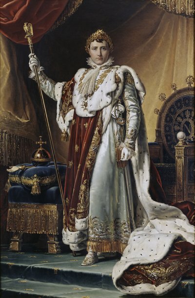 Porträt von Kaiser Napoleon I. Bonaparte in seinen Krönungsroben, ca. 1804 von Francois Pascal Simon Gerard