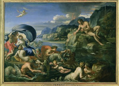 Acis und Galatea verstecken sich vor dem Riesen Polyphemus von Francois Perrier