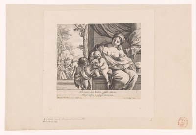 Maria mit Kind, Johannes der Täufer und Lamm von Francois Perrier