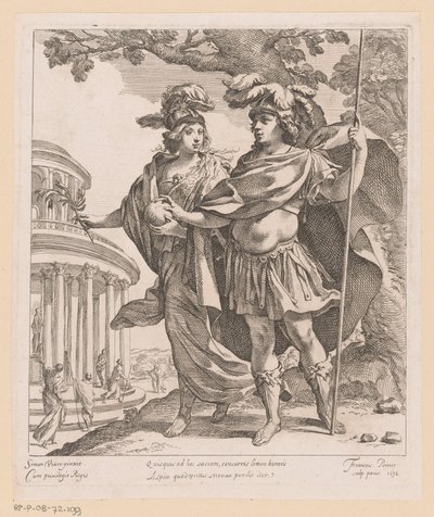 Minerva zeigt Ludwig XIII den Tempel des Ruhms von Francois Perrier