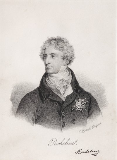 Porträt von Armand Emmanuel du Plessis, Herzog von Richelieu, 1820er Jahre von Francois Seraphin Delpech