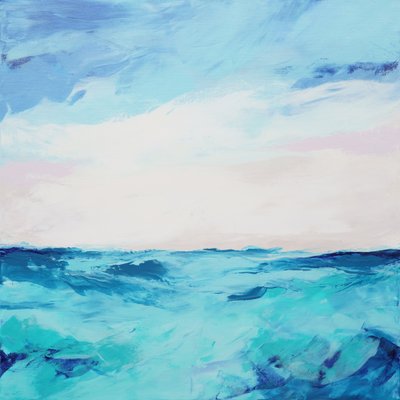 Ruhige Blaue Ozeanwellen von Françoise Wattré