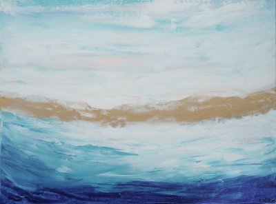 Küsten-Gold und Blau von Françoise Wattré