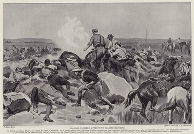 Der Versuch von Colonel Plumer, Mafeking zu entlasten (Lithografie) von Frank (after) Dadd