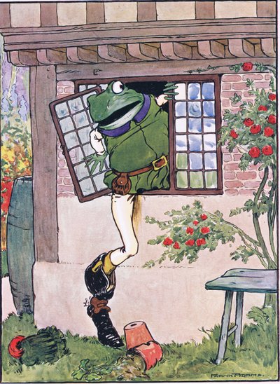 Der Frosch kletterte durch das Fenster, Illustration aus 