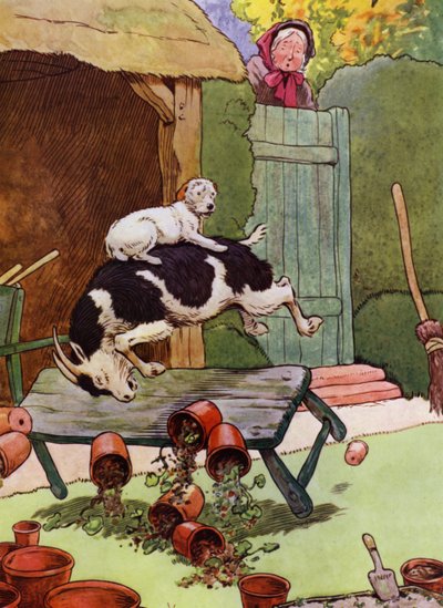 Illustration für Old Mother Hubbard von Frank Adams