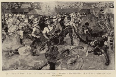 Die kombinierte Vorführung aller Waffen im Royal Military Tournament in der Agricultural Hall von Frank Craig