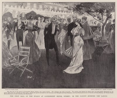 Der erste Ball der Saison im Regierungshaus, Sydney, im Garten zwischen den Tänzen von Frank Craig