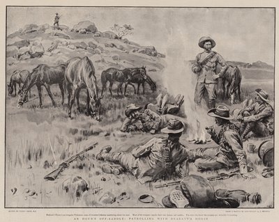 Eine Stunde Pause, Patrouille mit Brabants Pferd von Frank Dadd