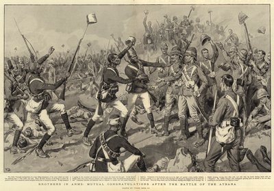 Brüder in den Armen, gegenseitige Glückwünsche nach der Schlacht von Atbara von Frank Dadd