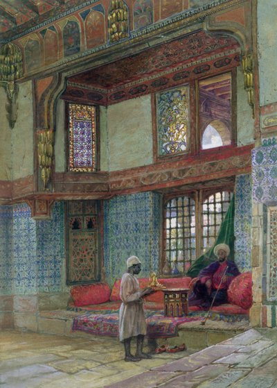 Nische im Empfangsraum im Haus des Mufti Scheich El Mahadi, Kairo von Frank Dillon