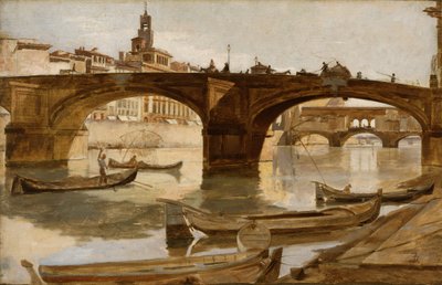 Die Brücken: Florenz, um 1880 von Frank Duveneck