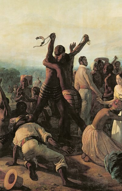 Proklamation der Abschaffung der Sklaverei in den französischen Kolonien, 23. April 1848, 1849 von François Auguste Biard