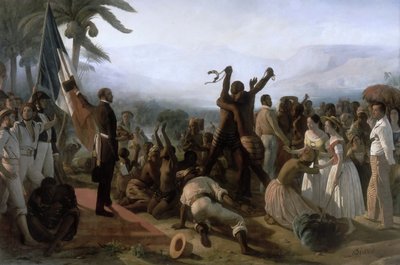 Proklamation der Abschaffung der Sklaverei in den französischen Kolonien, 27. April 1848 von François Auguste Biard