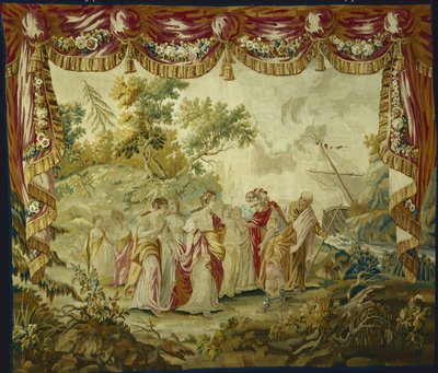 Die Ankunft des Telemach auf der Insel der Kalypso, aus Die Geschichte des Telemach, nach 1776 von François Boucher