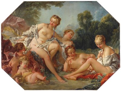 Venus in ihrem Bad, umgeben von Nymphen und Cupidos, ca. 1740-50 von François Boucher