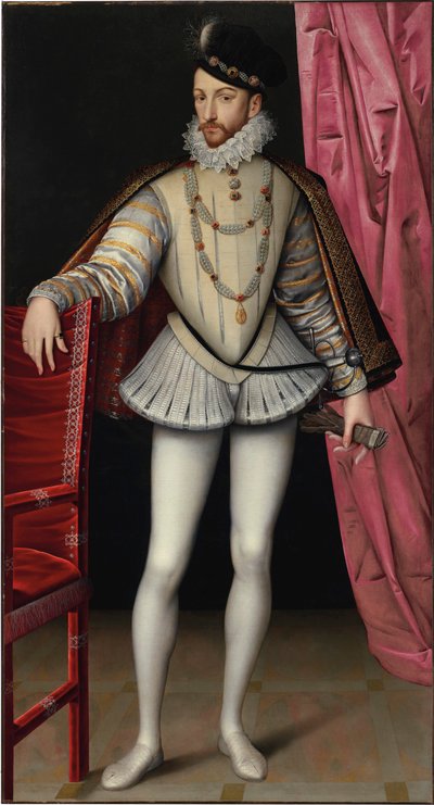 Porträt von König Karl IX. von Frankreich 1550-1574, ca. 1570 von François Clouet