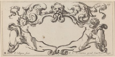 Kartusche von François Collignon after Stefano Della Bella