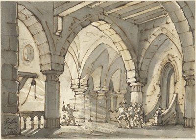 Szene aus dem Theaterstück Don Luis de Vargas von François Joseph Pfeiffer (II)