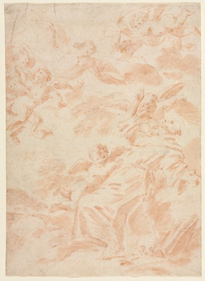 Die Stigmatisation des Heiligen Franziskus, erstes Drittel des 18. Jahrhunderts von François Lemoyne