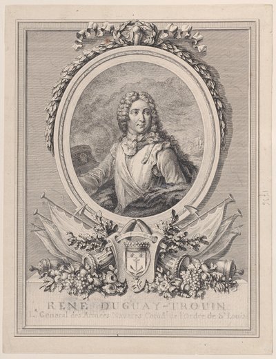 Porträt von René Duguay-Trouin, Generalleutnant der Marinearmeen des Königs, 1765-1807 von François Nicolas Barthélemy Dequevauviller