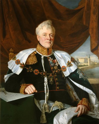 Porträt von Prinz Dmitriy Vladimirovich Golitsyn von François Nicolas Riss