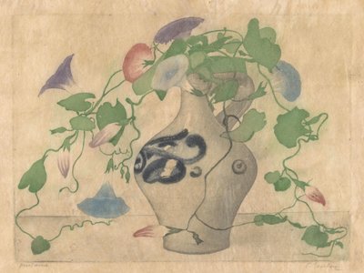 Winde in einem Steingutkrug von Frans Everbag (signed by artist)