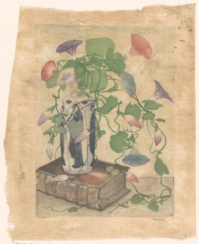 Winde in einer Keramikvase von Frans Everbag (signed by artist)