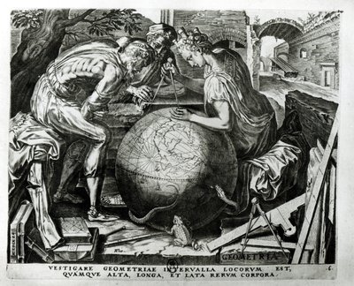 Geometrie, graviert von Hieronymus Cock von Frans Floris