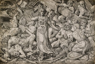 Victoria umgeben von Gefangenen und Trophäen, 1552 von Frans Floris