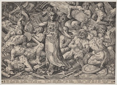 Sieg umgeben von Gefangenen und Trophäen von Frans Floris the Elder