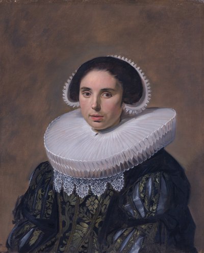 Porträt einer Frau, möglicherweise Nicolaes Hasselaer (1594-1667). Zweite Frau von Nicolaes Hasselaer. von Frans Hals