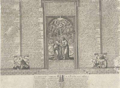 Christus und der heilige Franziskus bei einem Baum mit Heiligen von Frans Heylan