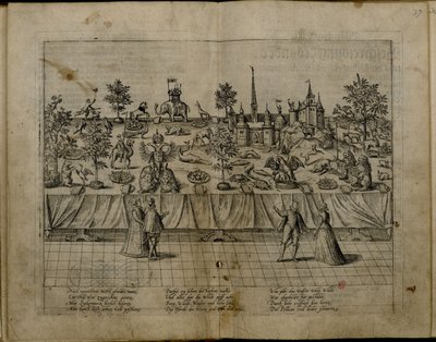 Die Hochzeit von Herzog Johann Wilhelm von Jülich-Kleve-Berg und Jakobea von Baden, 1585 von Frans Hogenberg