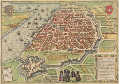Ansicht von Antwerpen von Frans Hogenberg