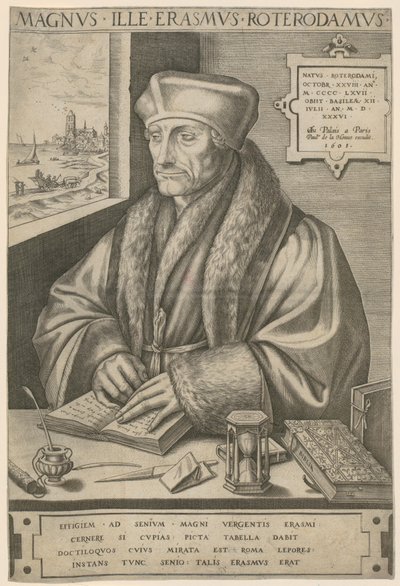 Porträt von Erasmus von Rotterdam von Frans Huys