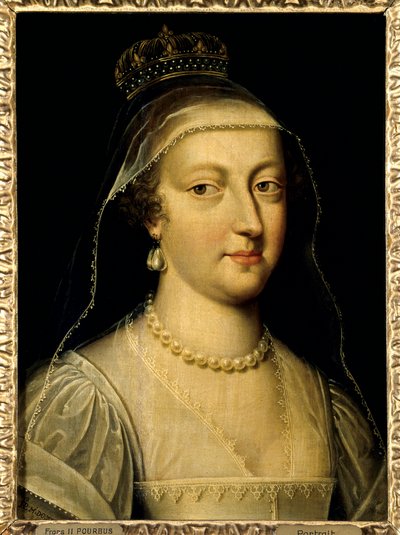 Porträt von Anna von Österreich (1601-1666), Königin von Frankreich. Gemälde von Frans Pourbus dem Jüngeren (Francois (Franz) Porbus) von Frans II Pourbus