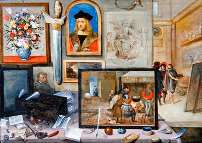 Das Innere eines Künstlerateliers von Frans II the Younger and workshop Francken
