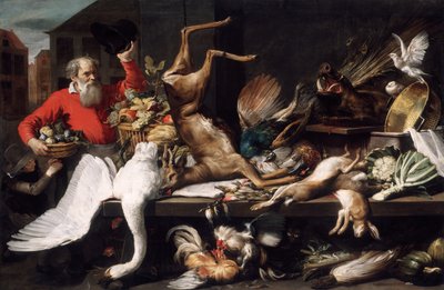 Stillleben mit Wild, Früchten und Gemüse auf einem Markt von Frans Snyders