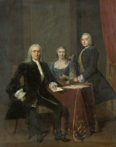 Familiengruppe in einem Innenraum von Frans van der Mijn