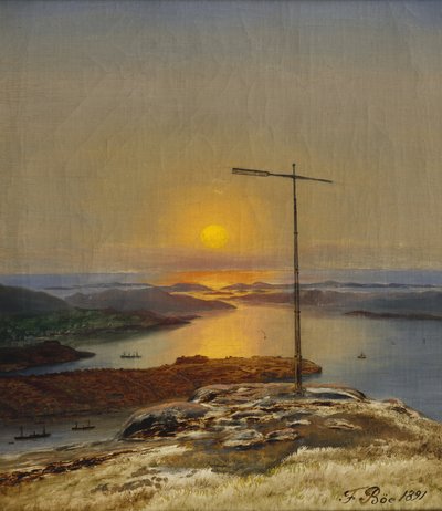 Blick vom Sandviksfjellet, Bergen von Frants Diderik Boe