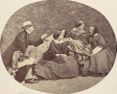 [Mathias Höusermann, Marie Antoine, Elise Höusermann und Pepe Wöss], 1850er-60er Jahre von Franz Antoine
