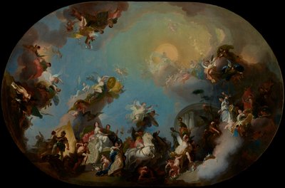 Die Verherrlichung der Vereinigung der Häuser Habsburg und Lothringen von Franz Anton Maulbertsch