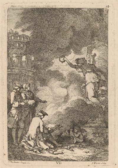 Nella Venuta in Roma: pl. 6 von Franz Edmund Weirotter after Étienne de Lavallée Poussin