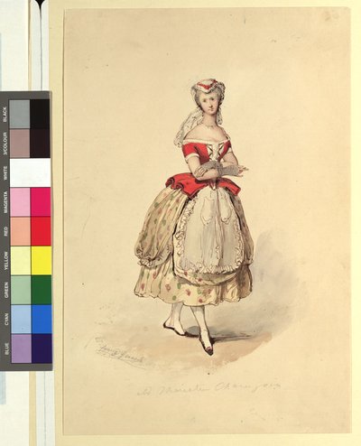 Ida Schuselka-Brüning als Landmädchen in "Maria die Tochter des Regiments" von Franz Gerasch
