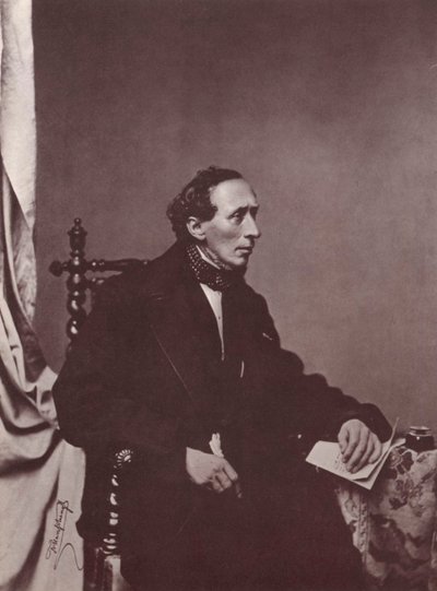 Hans Christian Andersen, dänischer Autor, 19. Jahrhundert von Franz Hanfstaengl